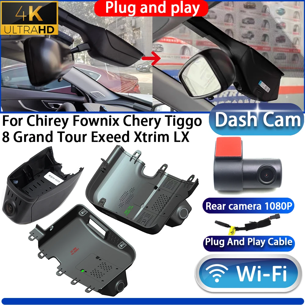 For DR 7.0 Sportequipe 7 Ebro S800 Tenet T8 Xcite X-Cross X Cross 8 Dash Cam Camera DVR 4K UHD Plug And Play Video Recorder