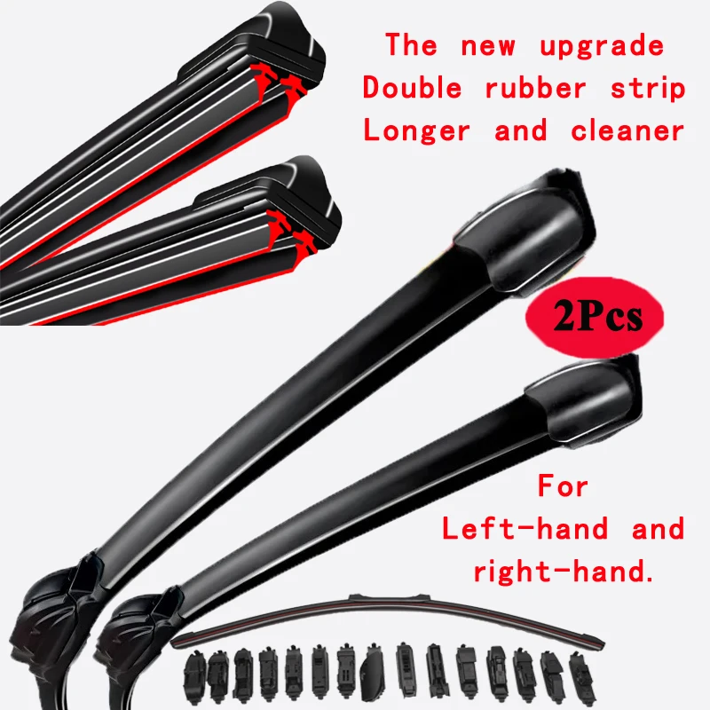 For BAIC BJ20 BJ40 BJ80 Plus UP S6 SUV Hatchback Sedan 2014 2015 2016 2017 2018 2019 2020 2021 2022 Double Rubber Wiper Blades