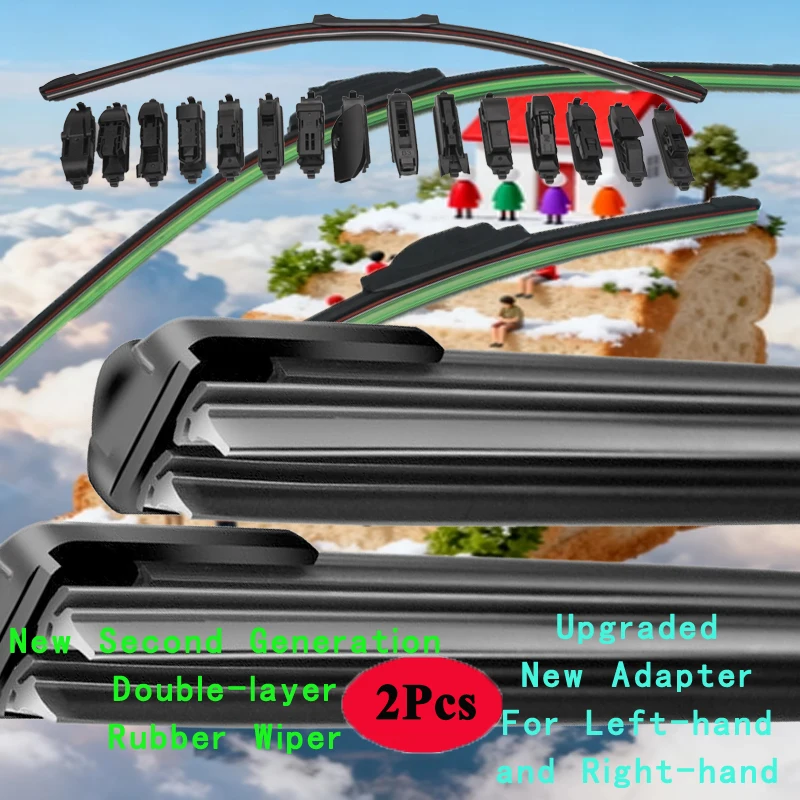For Volvo S80 Sedan 184 124 XY AS 1998 2000 2003 2006 2009 2010 2015 2018 2019 2020 2022 Car Brush DoubleRubber Windshield Wiper
