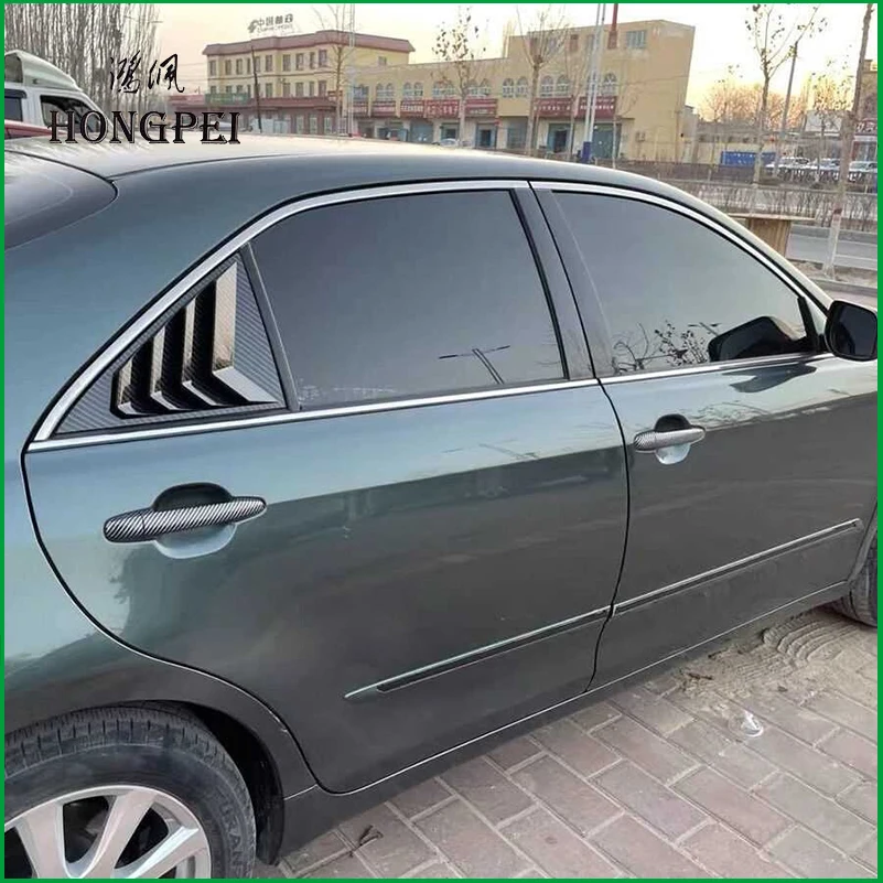 For Toyota Camry 2006-2016 Sedan Rear Window Blind shades Louver Frame Sill Molding Cover Sticker Trim Car Styling Accessories
