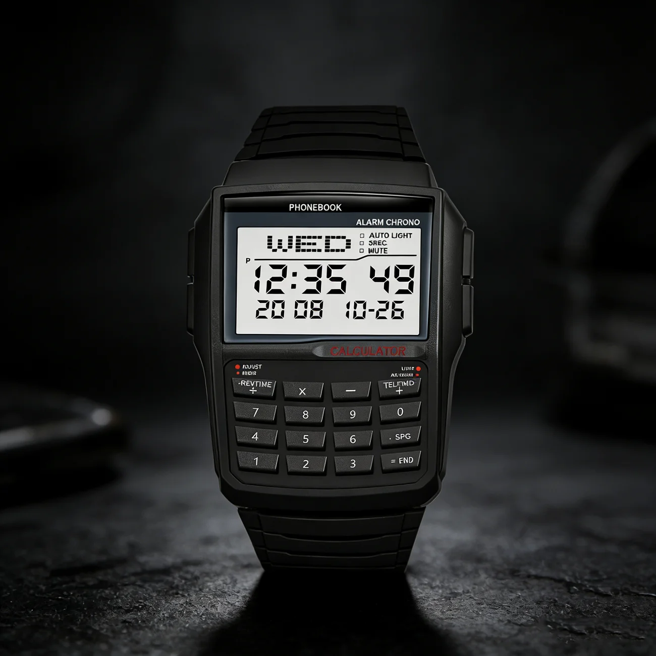 Multi functional calculator watch LED electronic watch digital sports computer style men's top luxury watch