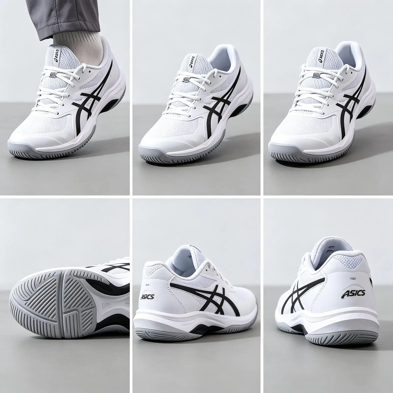ASICS Men 2026 GAME FF White Black FLYTEFOAM Breathable Mesh All-Court Training Tennis Sneakers 1041A489-101