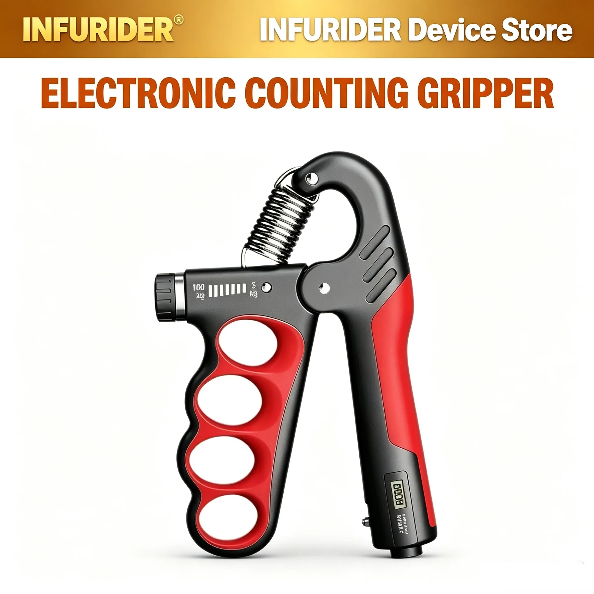 Hand Grip Strengthener with Digital Counter Adjustable Resistance Five-Finger Trainer Arm Wrist Fitness Rehabilitation Equipment