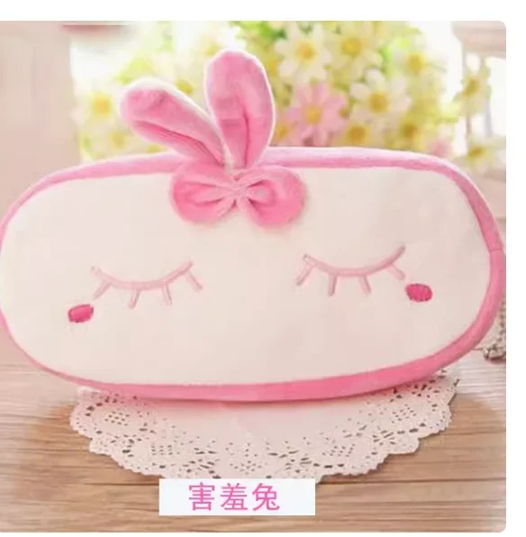 2025 New Plush Cartoon Animal Pencil case fruit panda pen bag box for Children Baby Birthday Gift