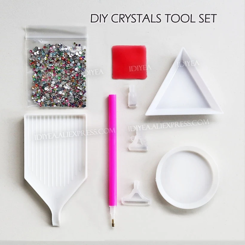 DIY TOOL Picking Up Pen Box Arranger Tray Plate Accessories for Nail Decor Crystals Hot Fix & Non Hot Fix Strass Rhinestone Glit