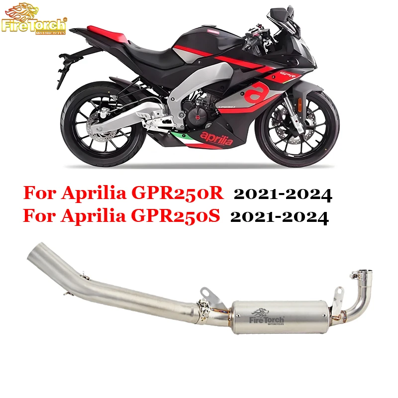 For Aprilia GPR250R GPR250S GPR250 S R 2021 - 2024 Motorcycle Espace Moto Exhaust System Middle Link Pipe Connect 50.8MM Muffler