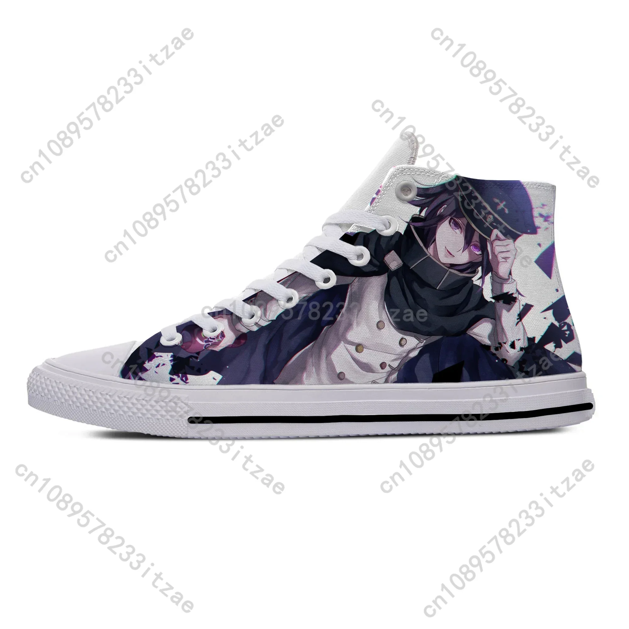 Hot Cool Summer Anime Cartoon Kokichi Ouma Danganronpa Casual Shoes High Top Men Women Classic Sneakers Latest Board Shoes