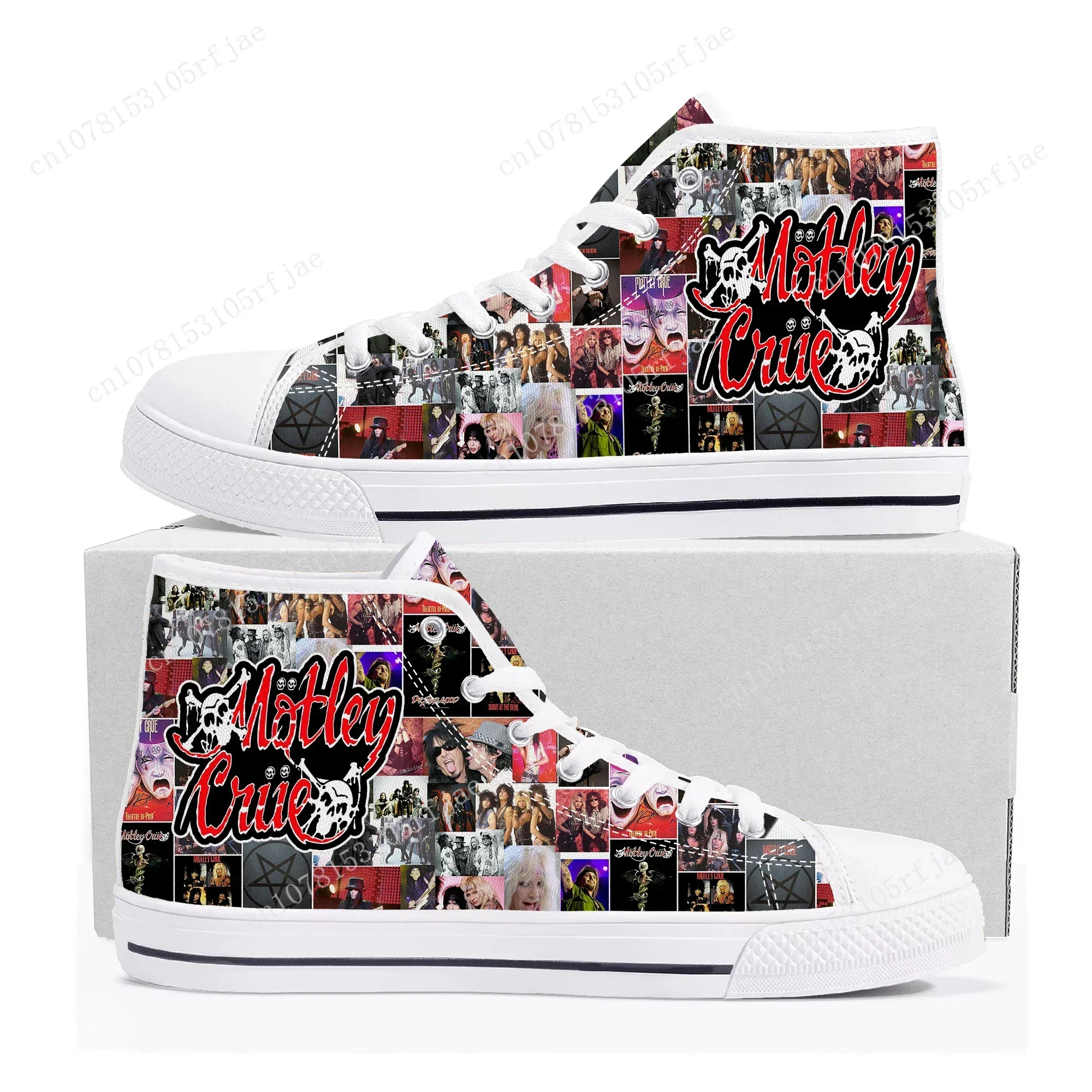 Band 80S Metal Vintage C-Crue High Top Sneakers Men Women Teenager M-Motley High Quality Canvas Shoes Casual Tailor Made Sneaker