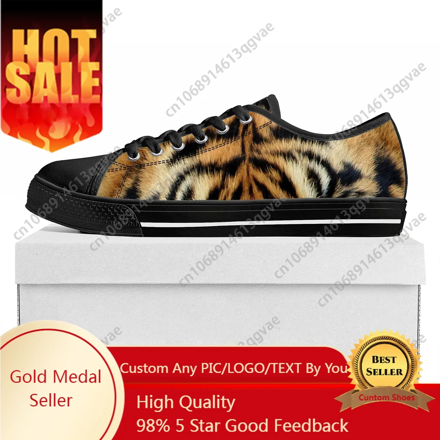 Tiger Stripe 3D Print Low Top High Quality Sneakers Mens Womens Teenager Canvas Sneaker Tide Printed Causal Couple Custom Shoe