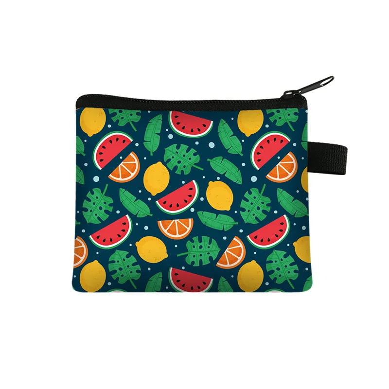 Mask Bag Fruit Watermelon Wallet Portable Card Bag Coin Key Storage Bag Polyester Hand Bag Coin Purse Mini Bag Custom wallets