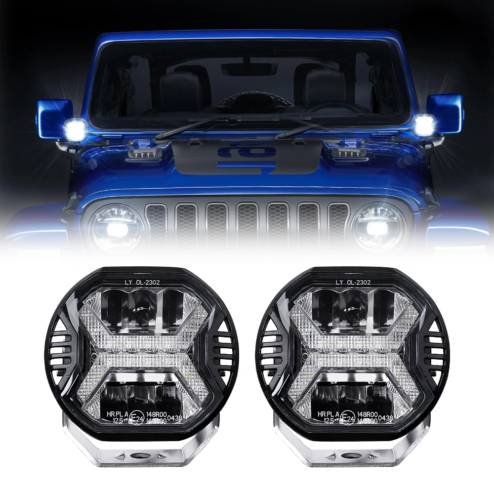 Led Work Light Bar 4 Inch Led Headlight 12v Drl for Jeep Wrangler JK Off Road 4x4 Truck accessories Lada Atv Spotlight Car Light