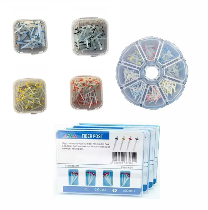 Dental material Multiple sets Fiber Post Quartz Glass Dentistry Screw Kit/Straight Kit oral cavity root canal repair Tools