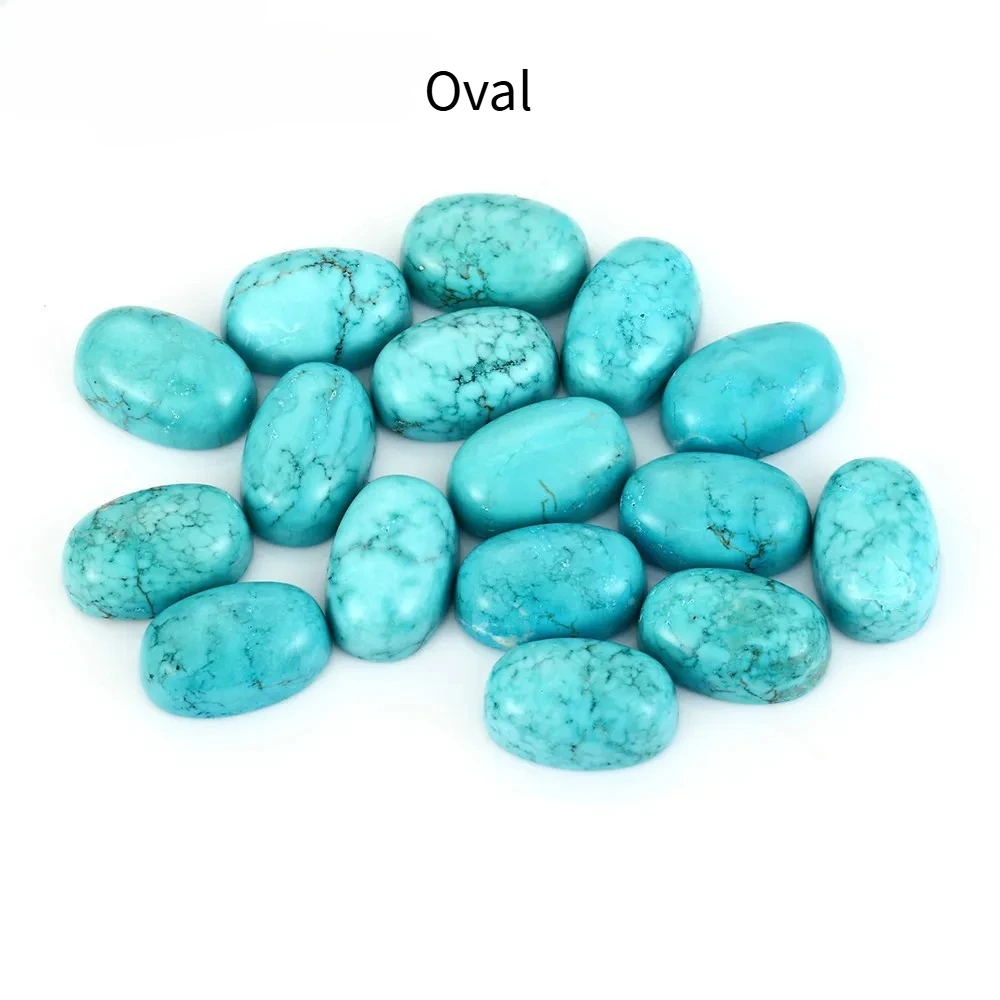 1pc/5pcs/10pcs-Set of Irregular 10mm Natural Gemstone Turquoise Multiple Sizes Smooth Jewelry DIY Production Jewelry Wholesale