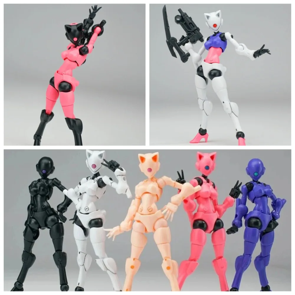 Sheik Mainland XENODASH Cat Girl Mecha Body 1/18 Posable Female Assembly Model Kit Action Figure Multiple Interchangeable Parts