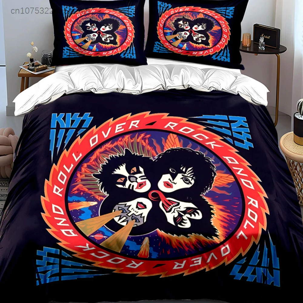 Rock Band Print Decorative Set Multiple Sizes kid's And adults' Bedroom Exquisite 3PC Bedding set, Gift