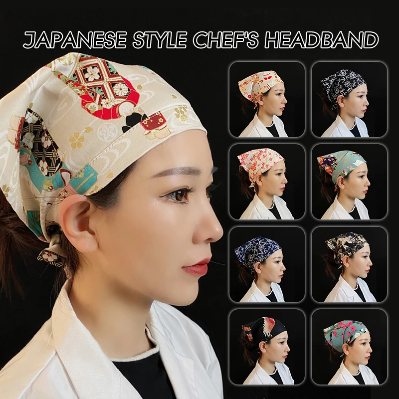 Japanese Chef Hat Kitchen Restaurant Waiter Sushi Caps Cuisine Cook Headscarf Food Service Work Uniform Cap Pirate Hat
