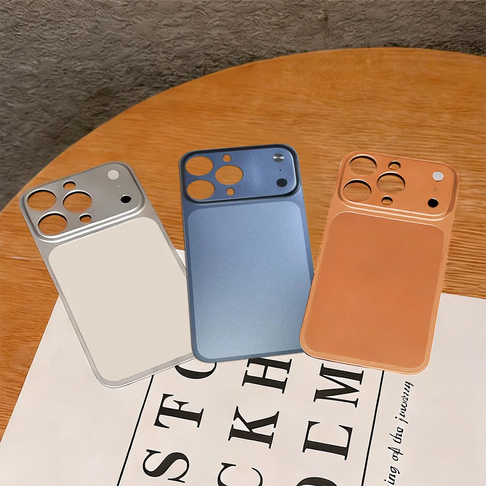 Matte Thin Film For iPhone 16 15 14 13 Pro Max Convert to 17 Pro Max Back Sticker Protection Cover With Camera Lens Protector