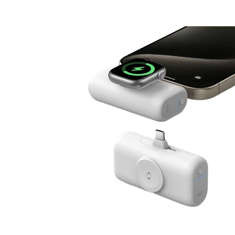 Capsule power bank two-in-one magnetic watch, mini small 5000mAh rechargeable mobile phone