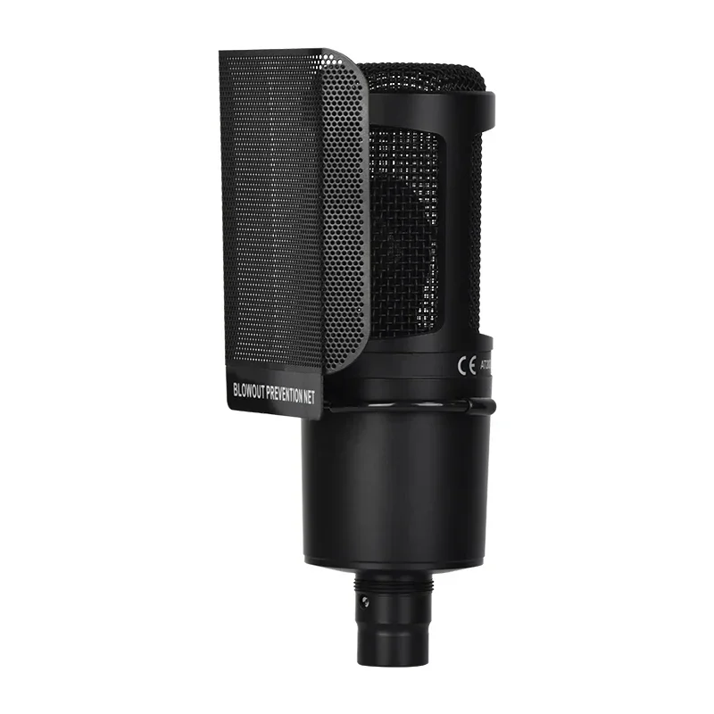 At2020 Condenser Microphone Set, Xlr High-Definition Sound Pickup Professional Version, Compatible with 48V, Suitable for Profes