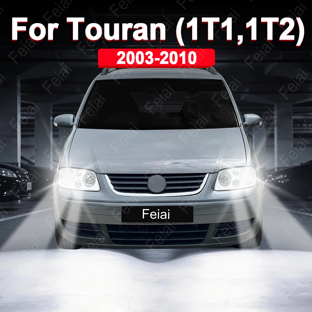 For Volkswagen VW Touran Headlight LED Bulb Touran 1T1,1T2 Accessories 2003 2004 2005 2006 2007 2008 2009 2010 Car Headlights