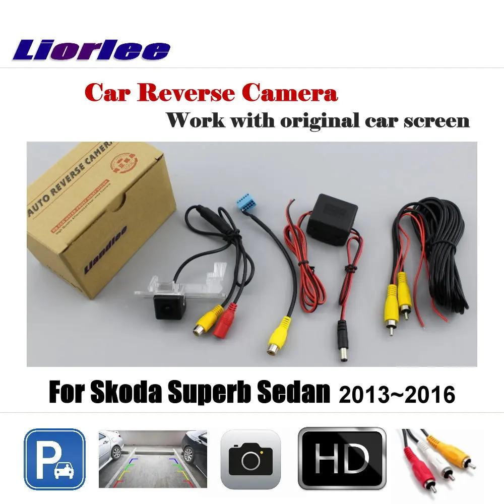 Car Rearview Parking Camera For Skoda Superb Sedan 2013~2016 Original Display Image / Rear View Backup Back HD CCD OEM CAM