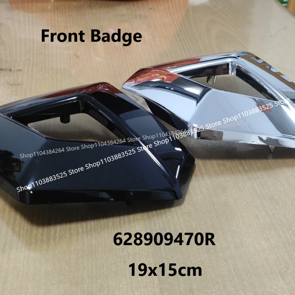 Car Front Emblem Badge OEM 628909470R 19x15cm Black or Silver Badge for Captur Clio 4 MK4 Megane Fluence Badge Accessories