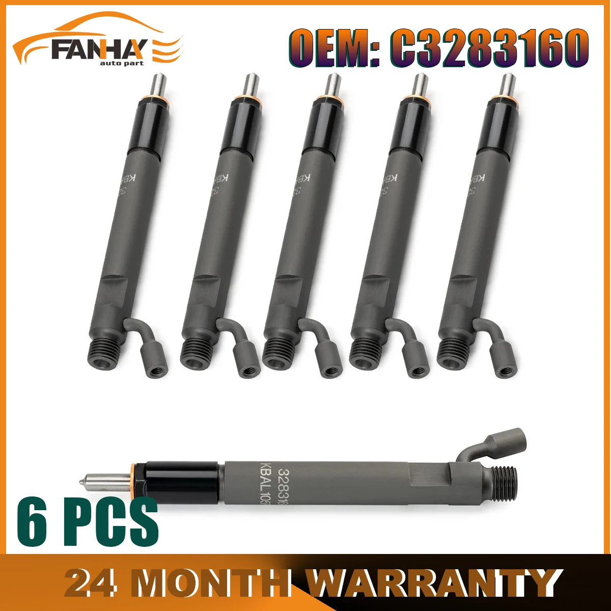 C3283160 6PCS New Fuel Injectors 3283160 Fit For Cummins C8.3L 6C 6CT 6CTA 6CTAA Engine Car Accessories High Quality