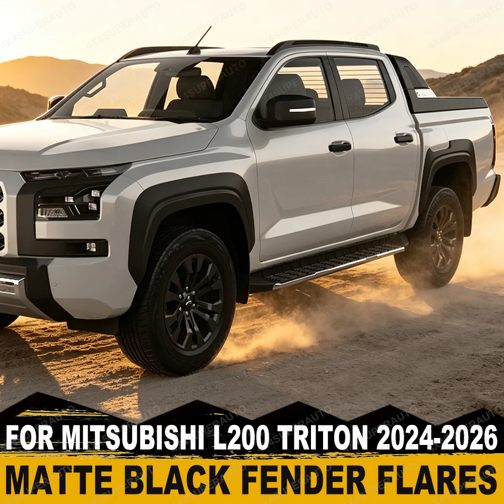 OEM Style Fender Flares Wheel Arch For Mitsubishi Triton L200 MV 2024-2026 Widen Mudguards Off-Road Double Cab Car Accessories