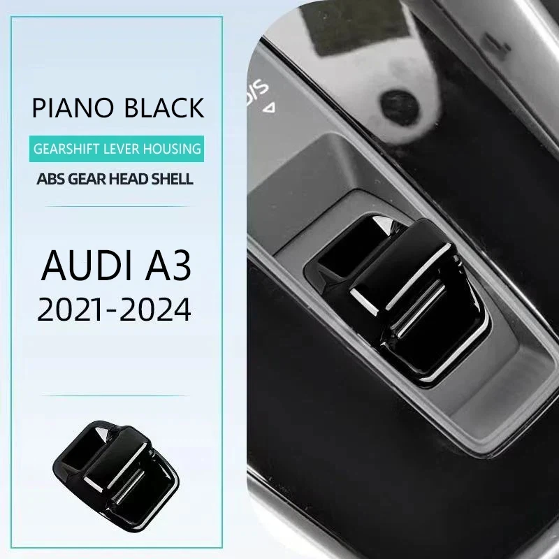 Carbon Fiber pettern ABS Gear Head Shell Car Gears Shift Knob Decorative Covers For Audi A3 S3 RS3 8Y 2021-2014