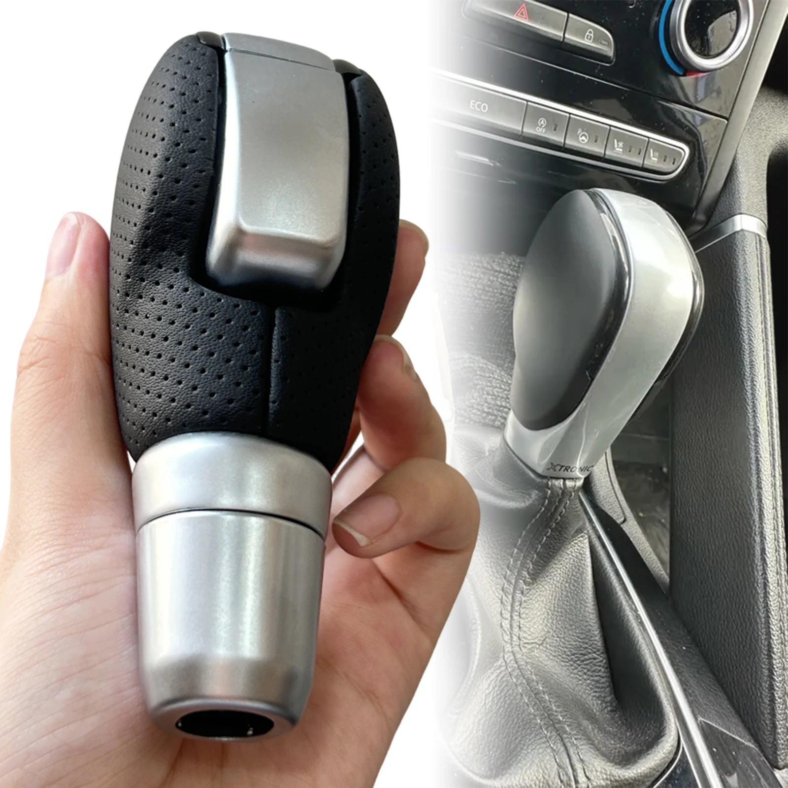 Automatic Gear Shift Knob For Renault Kadjar Koleos 2 HY HC Megane 4 Scenic 4 Talisman LFD Chrome Silver Weighted Gearstick Head