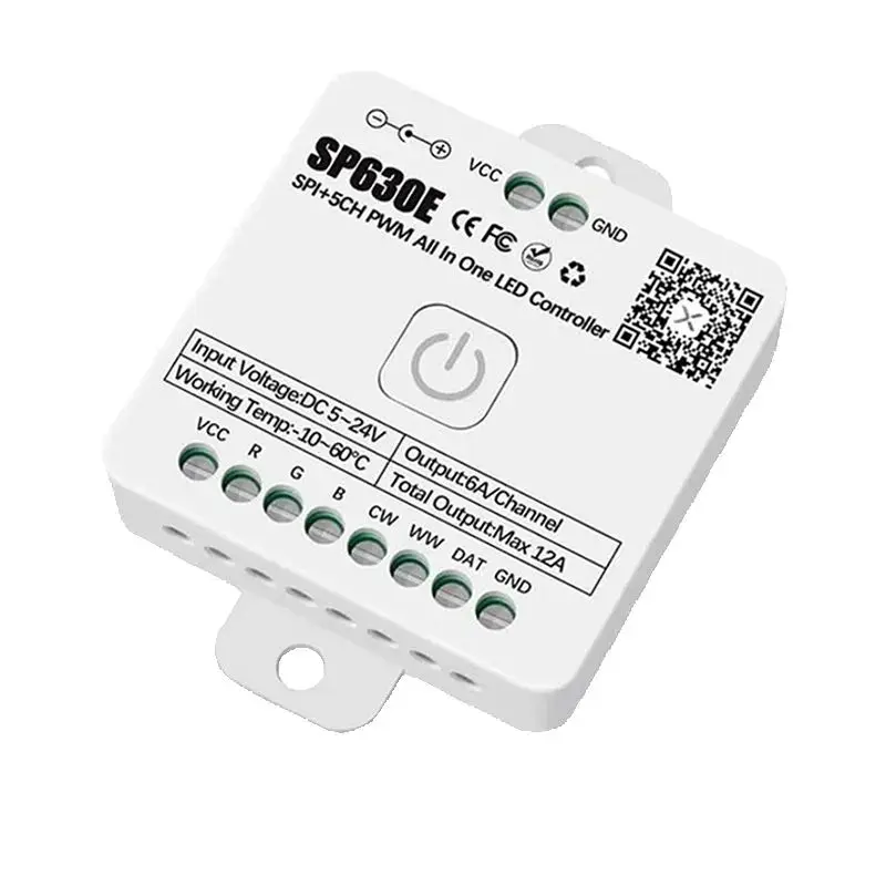 Fugees LED Strip SP630E SPI+5-way PWM Music Bluetooth Controller Can Control Many Types of Lamps and Lanterns