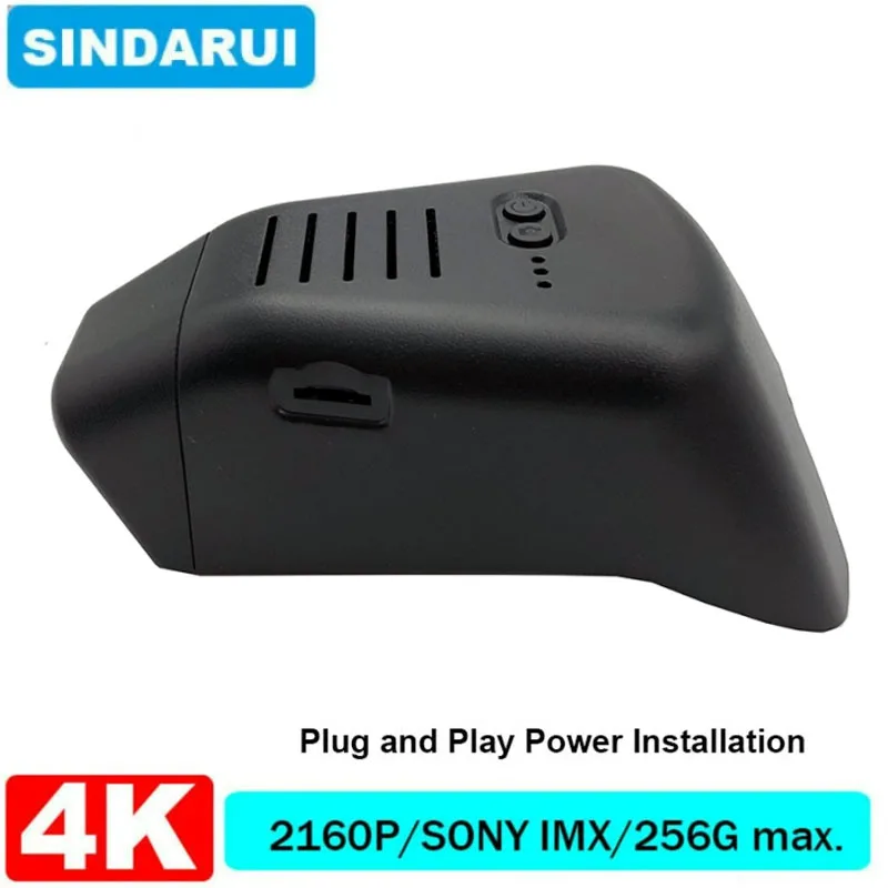 4K 2160P New Plug and Play Installation Car DVR Wifi Dashcam Dual Lens Camera For Volvo C40 2022 BY Mobile APP Control