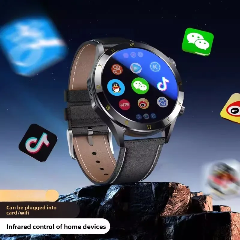 4G Smart Watch with SIM Card Slot, Support APP Download & WIFI Connection, Phone Call Smartwatch for Men Women
