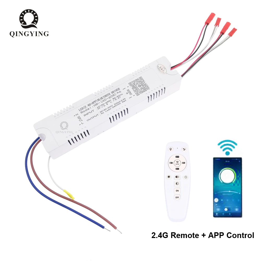 2.4G Intelligent LED Driver 30W 40W 50W 60W Remote Control Power Supply Dimming&Color-Changeable Transformer Connect To LED Tape