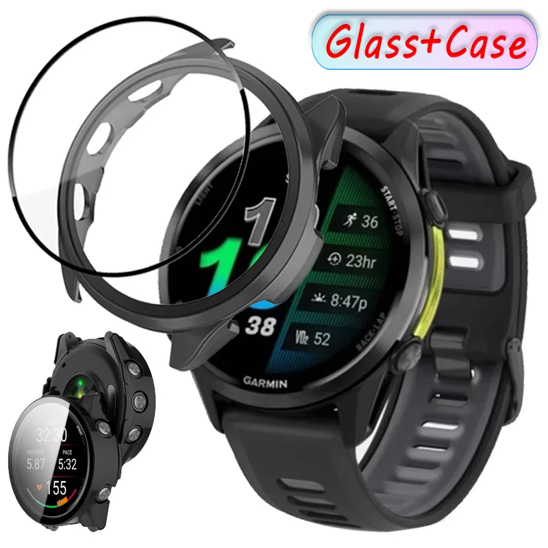 Case For Garmin Forerunner 970 570 965 265 165 All-around Screen Protective Shell Venu 3/Vivoactive 5 HD Tempered Glass+PC Cover