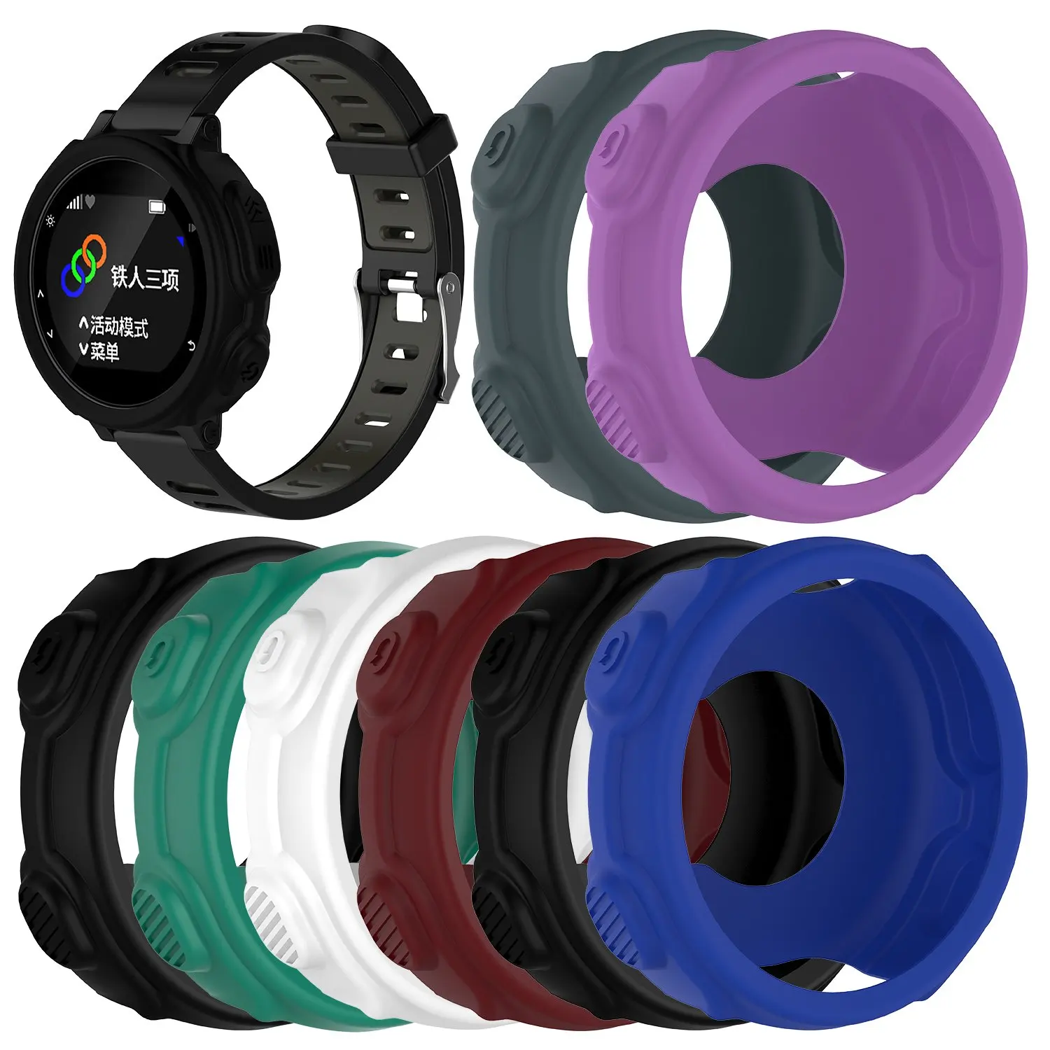 Silicone Protection Case for Garmin Forerunner 235 735 Case TPU Soft Cover Screen Protector Shell