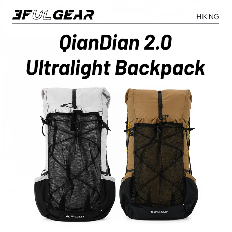 3F UL Gear Qidian Backpack Outdoor Camping UHMWPE Backpack Ultralight 40+16L Durable Bag Waterproof Hiking Mountaineering