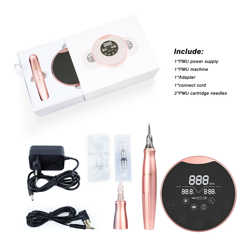 Digital  P90 Tattoo Machine Permanent Rotary Tattoo Makeup Machine Set Dermografo Micropigmentacion Kit US/EU Plug