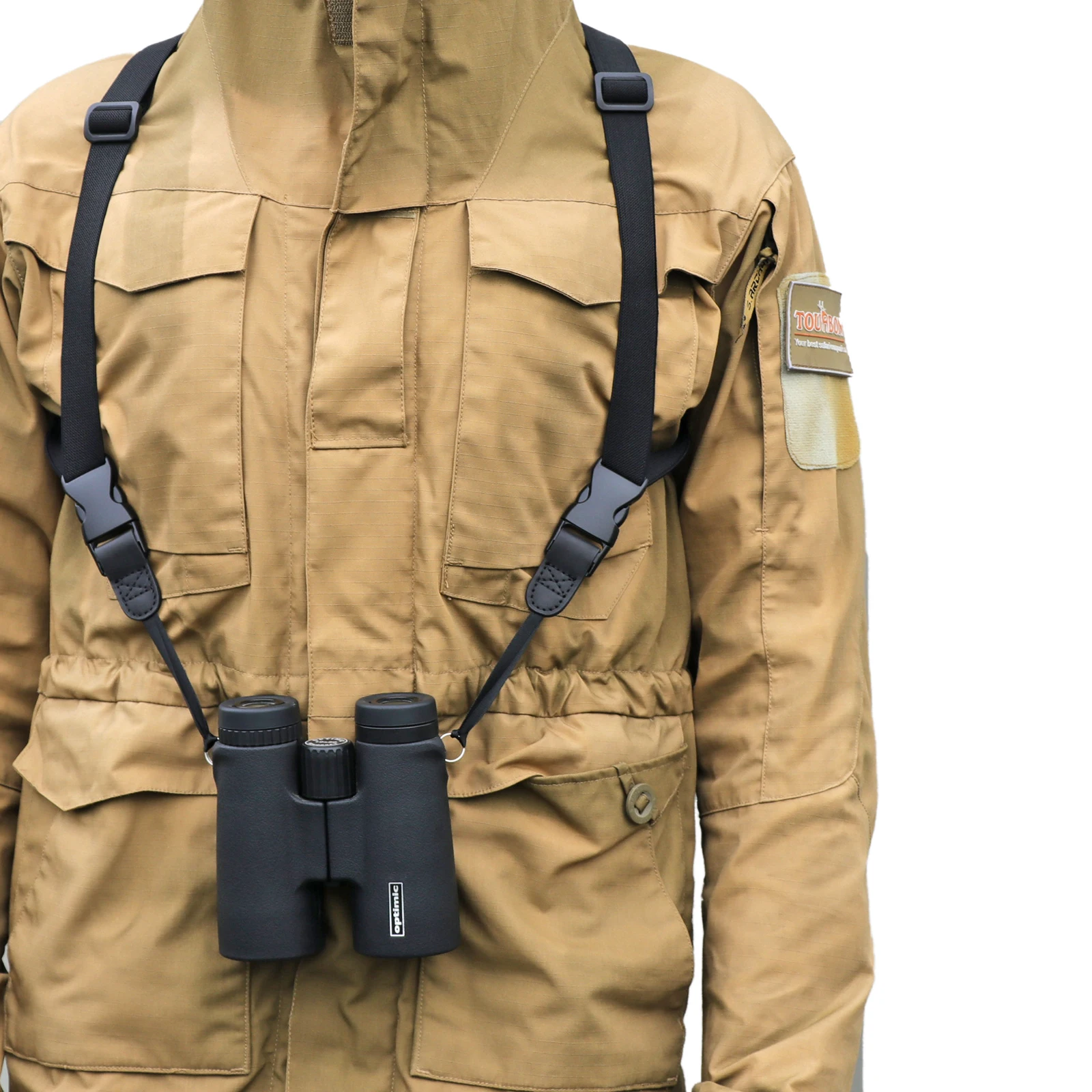 Tourbon Hunting Binocular Strap Rangefinders Camera Carrier Elastic Durable Nylon Harness Telescope Length Adjustable