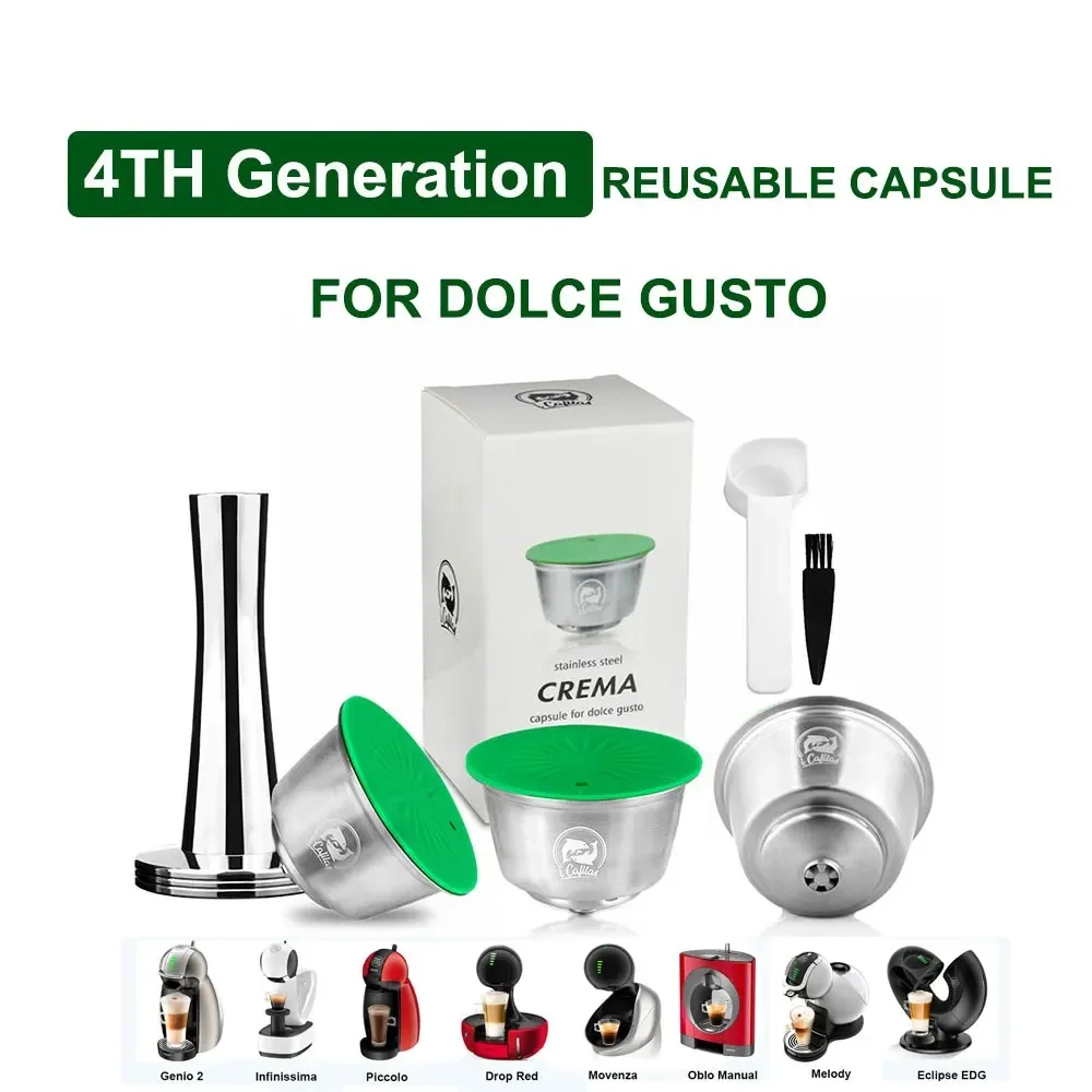 RECAFIMIL Reusable Coffee Capsule for Dolce Gusto Rich Crema Pods Stainless Steel Coffee Filter Espresso Nescafe Machine Cup