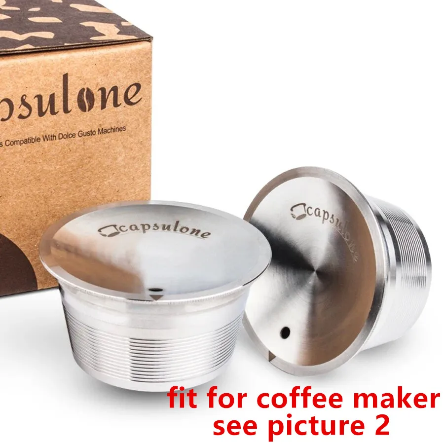 Capsulone/STAINLESS STEEL Metal capsule Compatible for dolce gusto Machine Refillable Reusable capsule