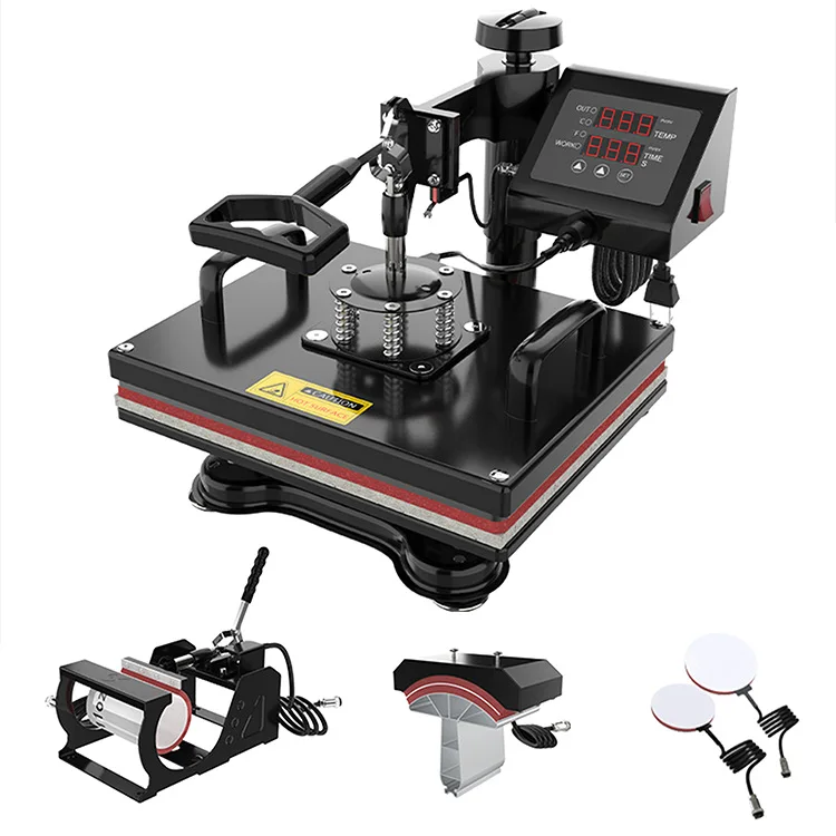 Multifunctional t Shirt 16x24/16x20/60x80 5/8 in 1 Automatic Heat Transfer Sublimation Heat Press Machine