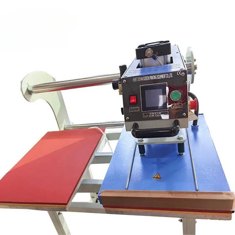 sauto open dual double station pneumatic hydraulic heat press machine 16 x 24 slide out 38x38 for clothes t-shirt