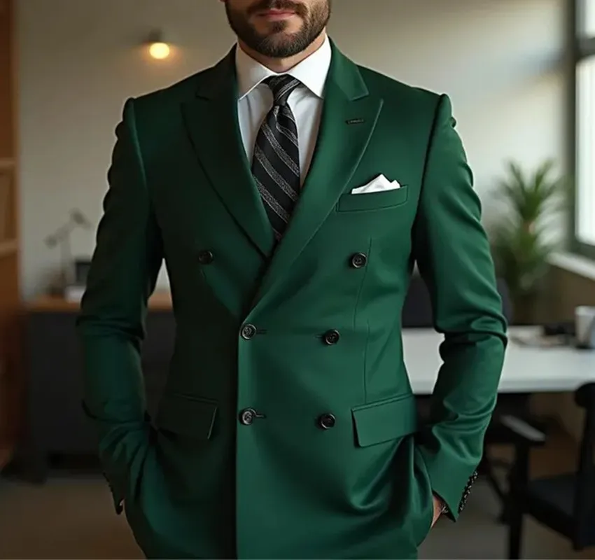 Classic 3-Pcs Men Suits Slim-Fit Formal Attire Elegant Design Groom Tuxedo Men's Suits for Event Tailor Made (Jacket+Vest+Pants)