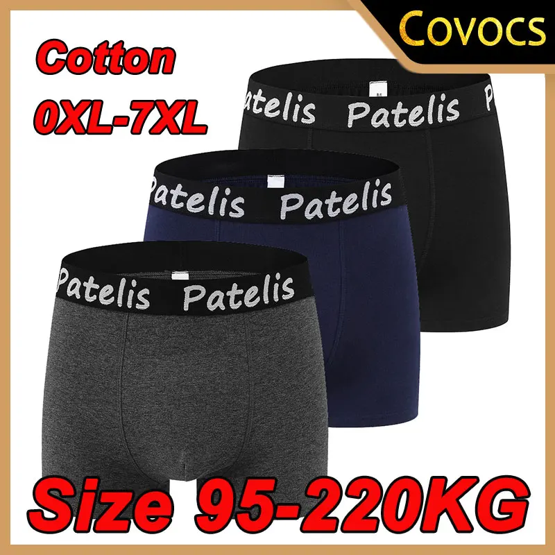 90-260kg Cotton Boxers Plus Size Underwear Shorts Man Big Size 1pc/3pcs Set Classic Breathable Panties Homme Underpants Clothes