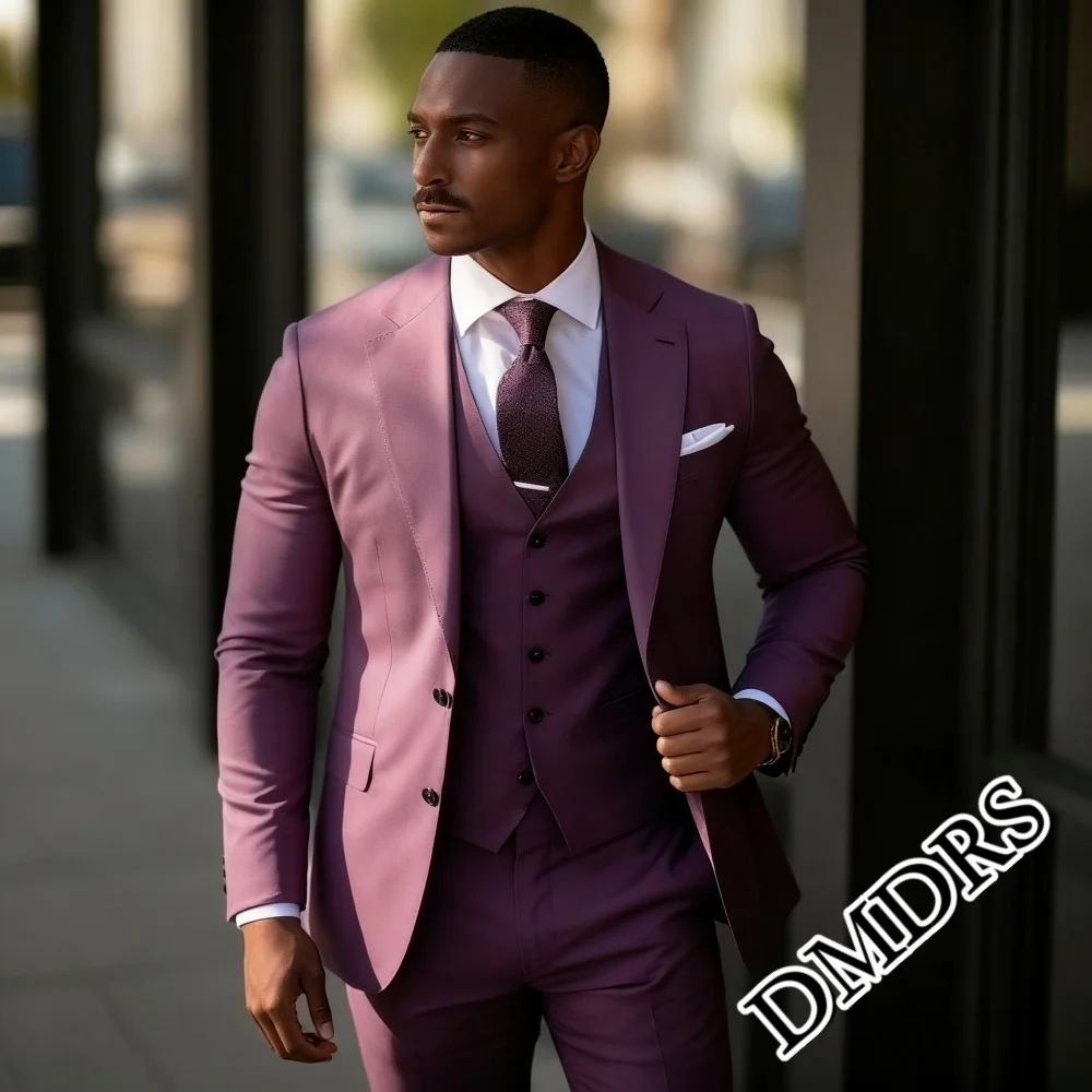 Hot-Selling Men's 3PCS Wedding Suit, Formal Solid Suit, Including Jacket, Vest and Pants, for Party and Other Classic Occasions