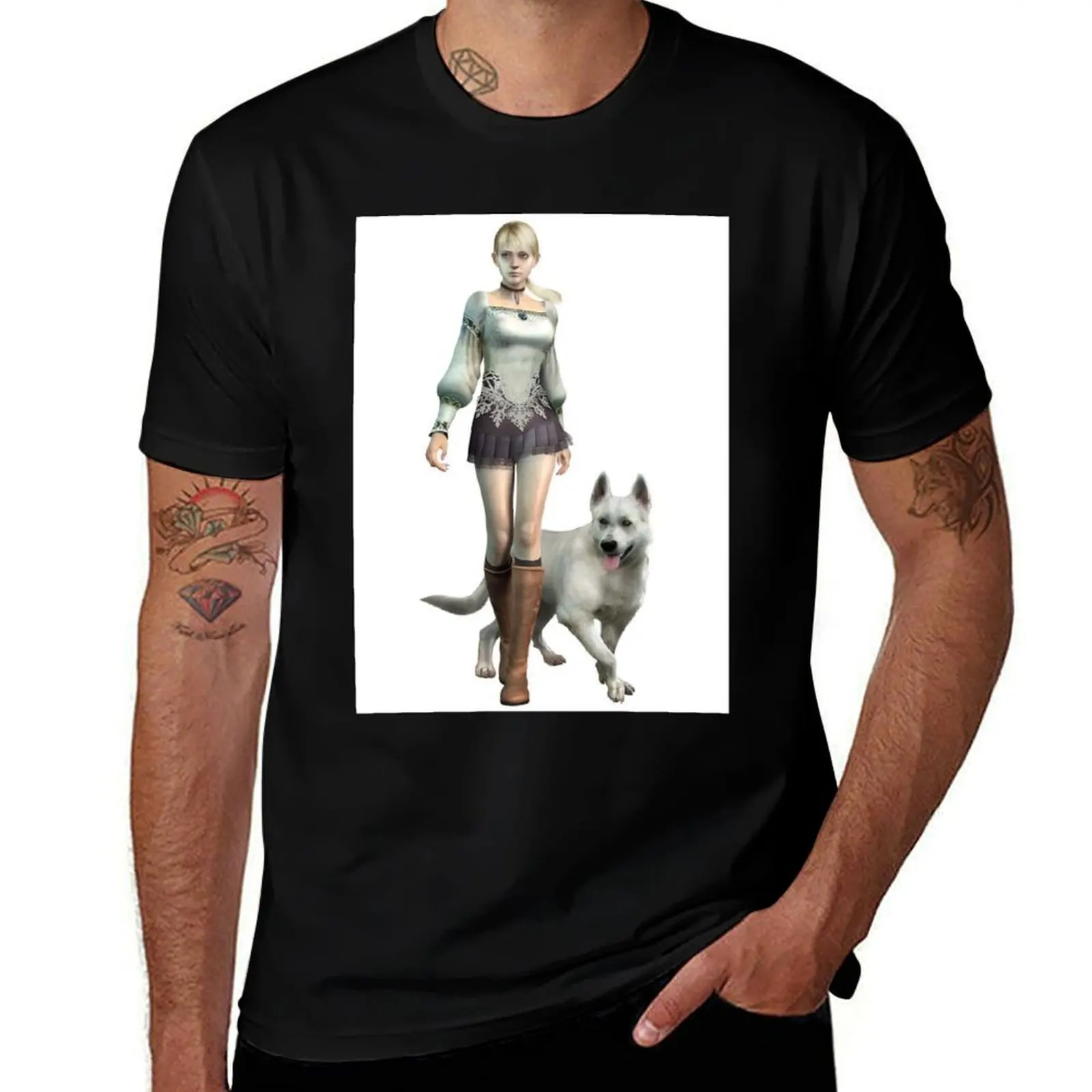 Fiona Belli Haunting Ground Vintage Horror Video Game Design T-Shirt Fashion Pattern Printed Tee Shirt