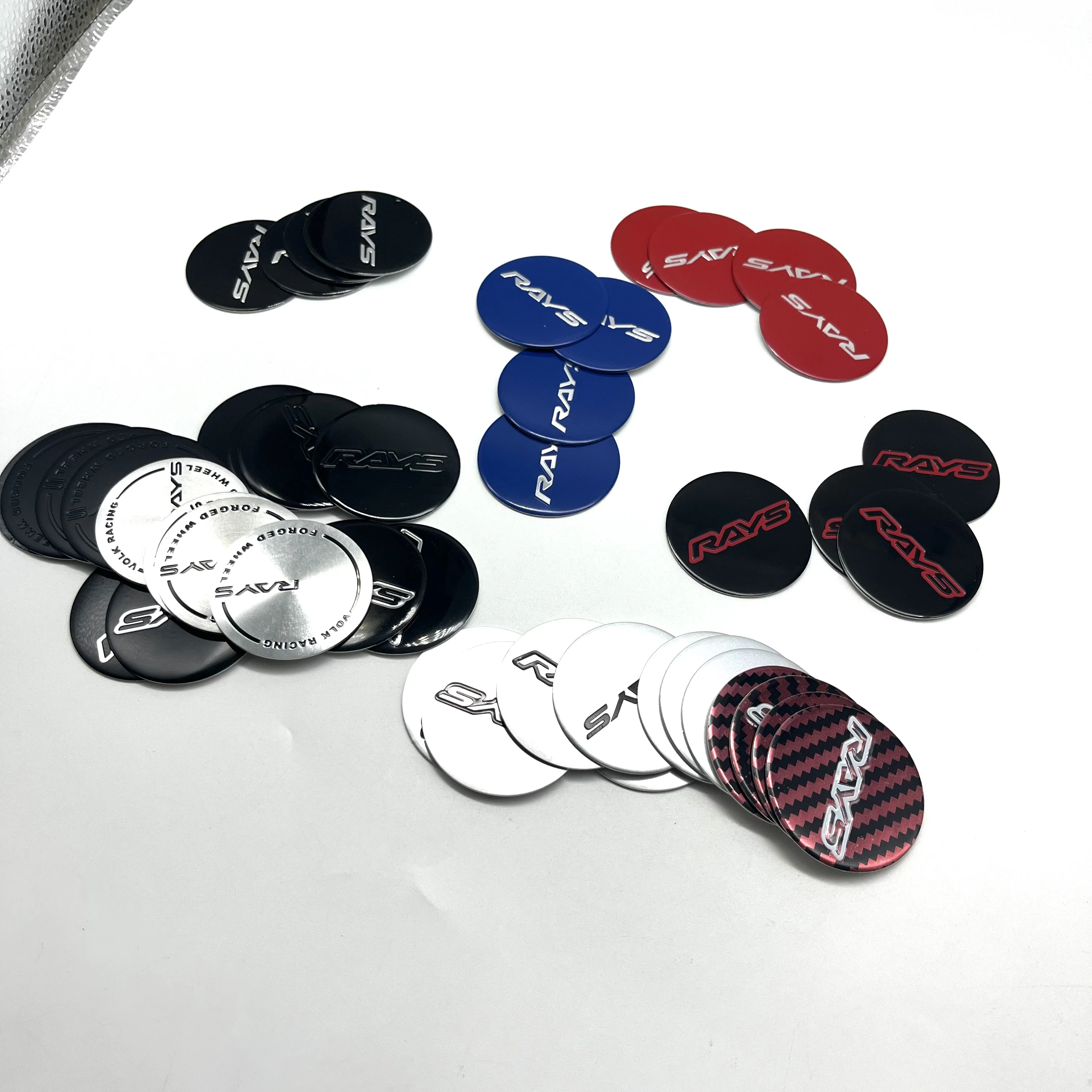 4pcs RAYS 45mm 50mm 3D Universal Car Wheel Center Hub Cap Sticker RAYS Racing Badge Emblem Sticker Car Styling Auto Accessorie