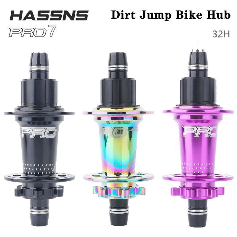 HASSNS Noisy Cube Pro 7 Freehub MTB Rear Hub 32 Holes Dirt Jump Bike Hub Changes Bicycle Cube 15*100/10*135MM Cycling Bushings