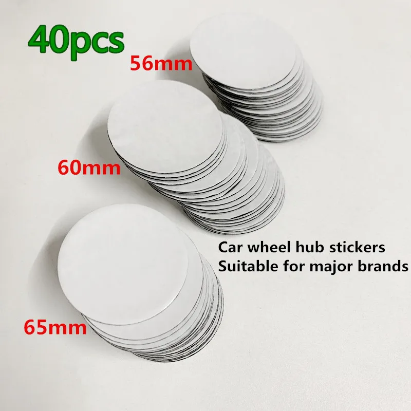 40pcs 3D Wheel Hub Sticker 56mm 60mm 65mm Car Logo Emblem Wheel Center Cover Hub Cap Resin Badge Sticker Decal Car Accessories